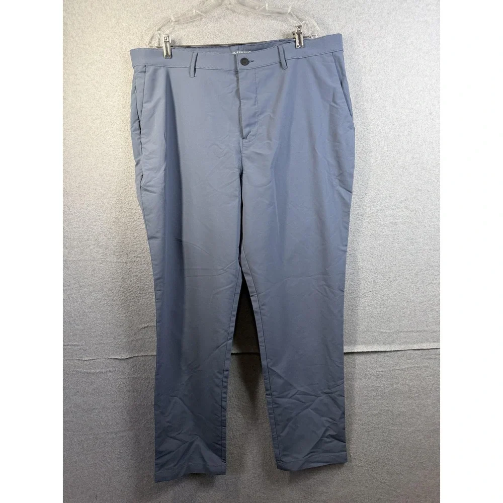 Banana Republic Pants Mens 40x32 Blue Microfiber Chino Straight Leg Casual